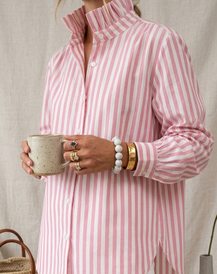 Blouse manches longues rayée